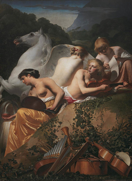 detail of Cesar Van Everdingen's Four Muses